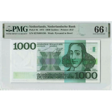 (516) P94 Netherlands - 1000 Gulden Year 1972